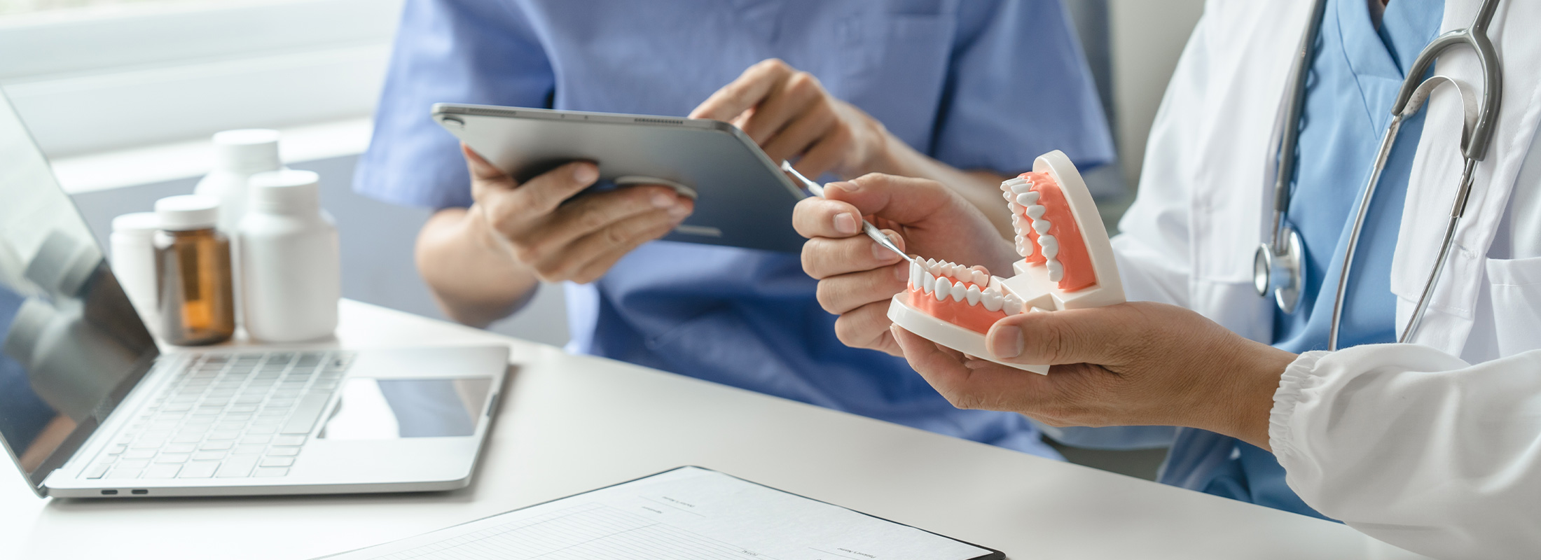 Dentists sitting together